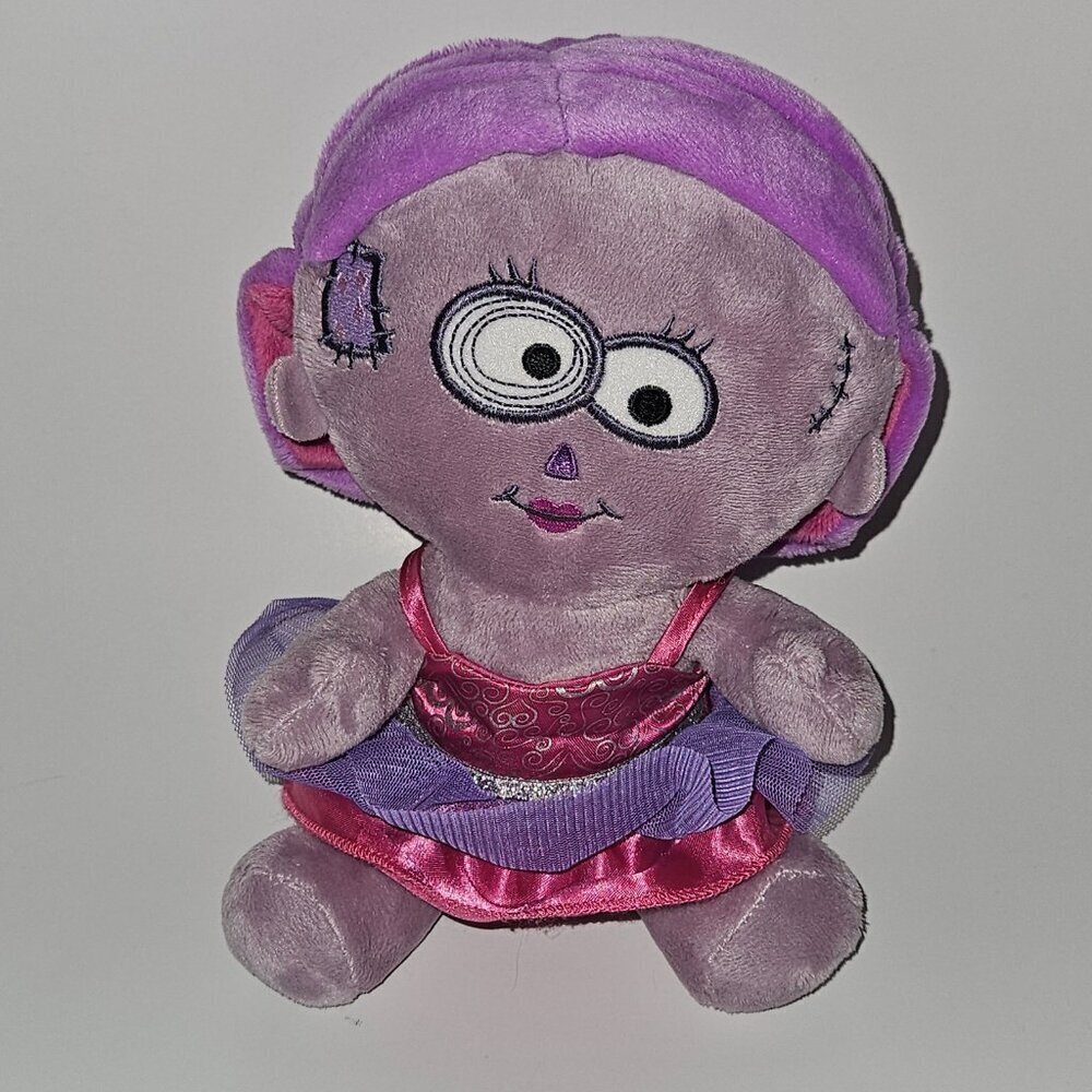BABW Build A Bear Smallfry Plush Frightful Fun Girl Small 7" Purple Pink Dress